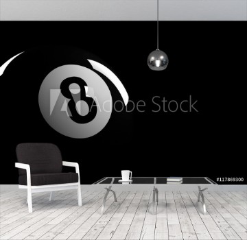 Picture of Pool Ball Number 8 3D Rendering